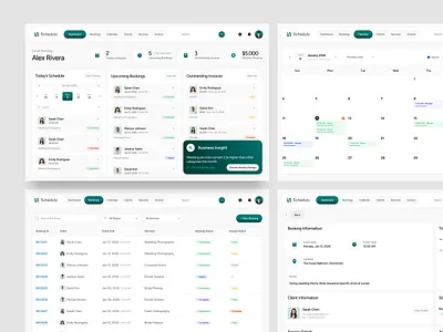 Schedulo — Event Organizer Dashboard app booking app dashboard design event organizer invoice landing page platform schedulling ui ui design uiux ux design web app web design website wedding