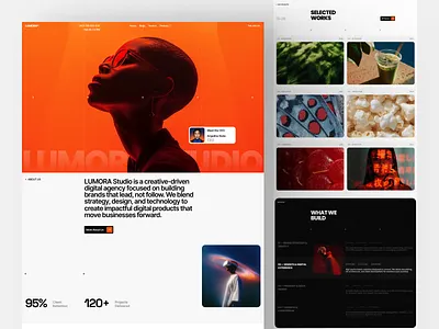 Lumora - Digital Agency Landing Page clean creative creative agency creative agency landing page creative agency website design digital agency digital agency landing page digital agency website landing page landing page design ui ui design uiux uiux design ux web web design website website design