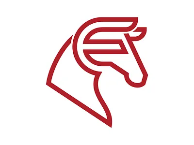 Letter E Horse Logo Equestrian Branding for sale apparel brand breeding farm buy clothing label equestrian equine for sale horse items letter e logo merchandise premade purchase ranch ready made team