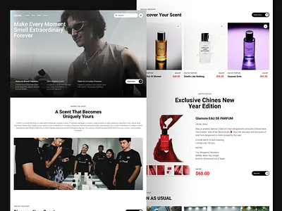 USUAL - E Commerce Landingpage brand website clean ui creative design design inspiration digital design e commerce figma design landingpage minimal web design modern web design perfume perfume website portfoliodesign product web design ui ux ux inspiration web design