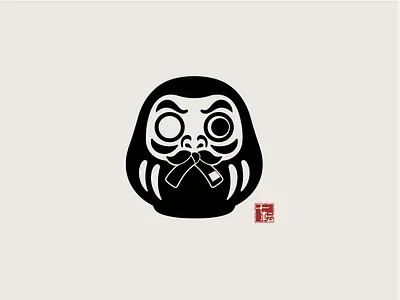 Daruma Logo Design – Japanese Martial Arts Branding | SHICHITEN asian design branding design daruma daruma logo dojo logo japan culture japanese branding japanese crest japanese design japanese logo jiu jitsu logo kamon kamon style logo design martial arts branding martial arts logo minimal logo symbol design traditional japanese vector logo