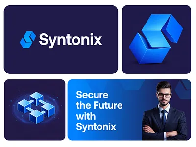 Syntonix for blockchain logo best logo blocj chain branding block blockchain brand identity branding logo logo designer logos saas syntonix web3