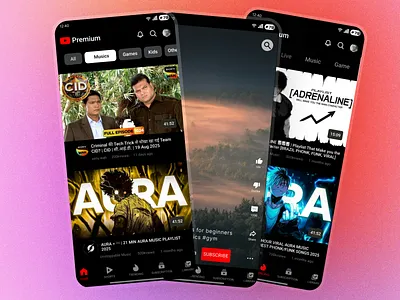 YouTube App UI graphic design logo ui