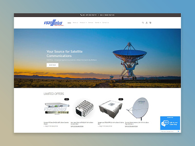 VSATplus ecommerce landing page shopify ui web design website