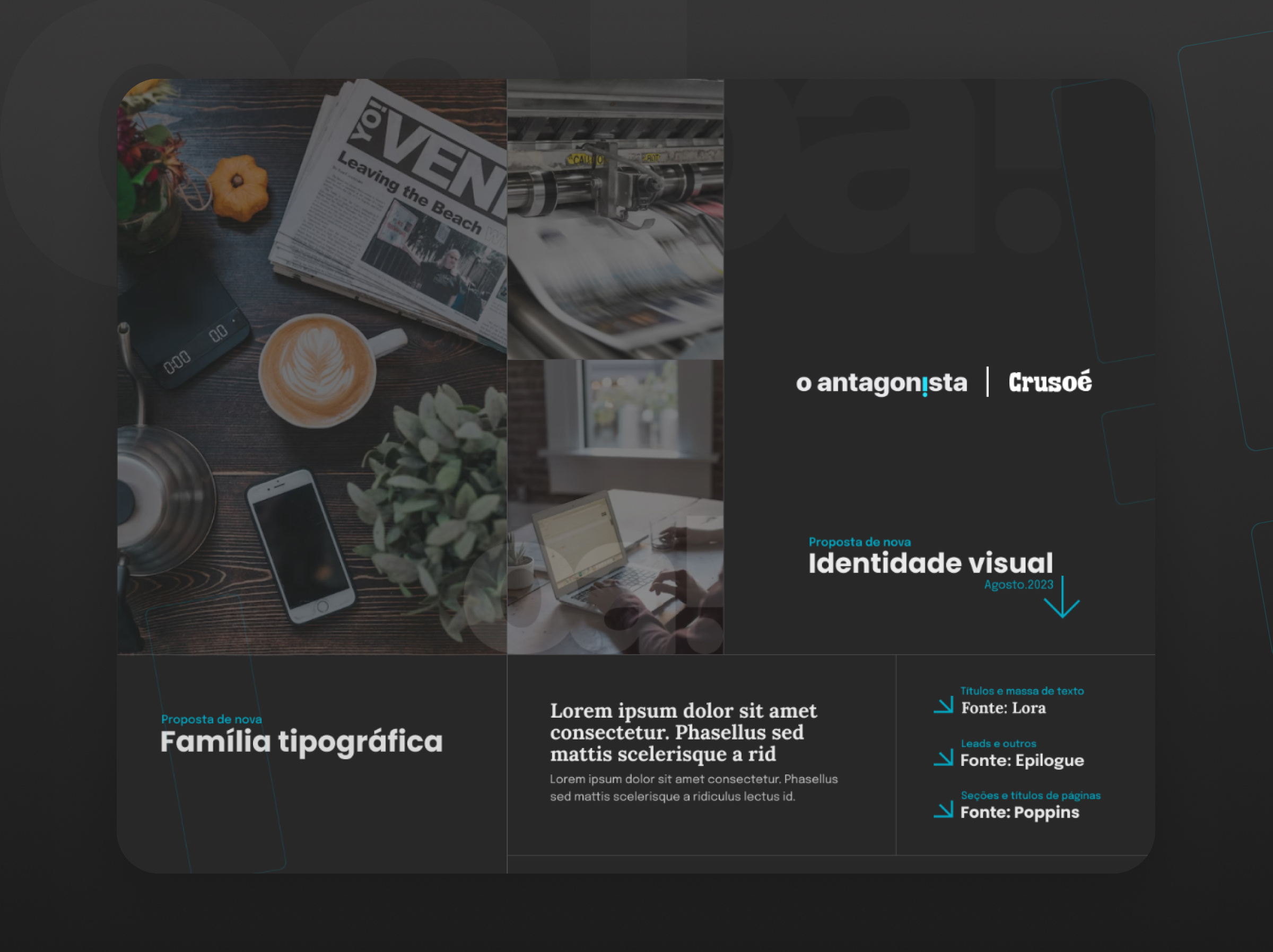 O Antagonista - Style guide (proposal) branding corporate landing page marketing news portal news site news website redesign style style guide ui ux design