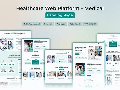 Healthcare Web Platform – Medical Landing Page agency website clean clinic creative website doctor booking system doctor consultation healthcare website hospital website landing page madical medical care modern online health platform professional responsive uiux web design wellness service site