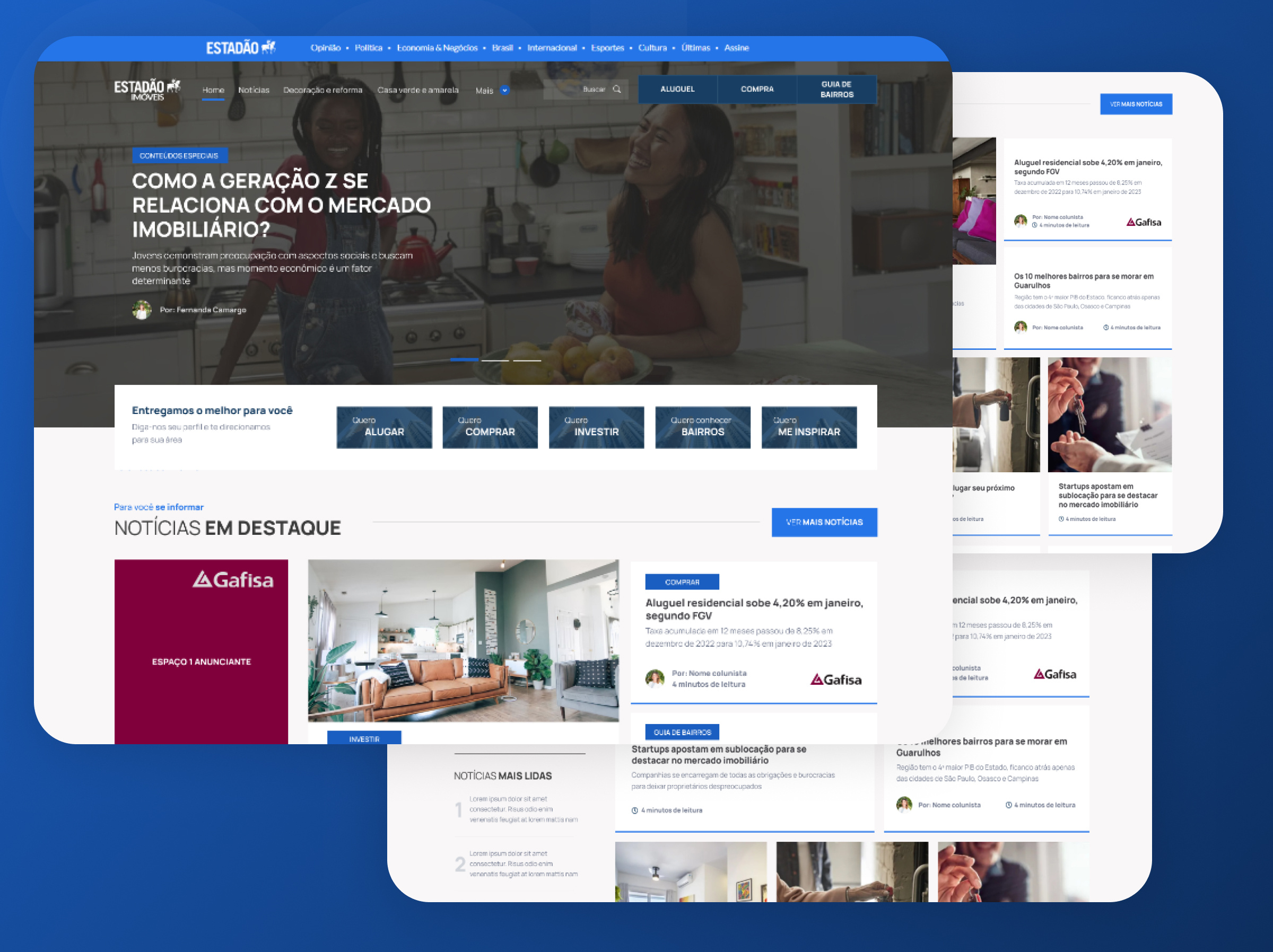 News Portal - Estadão Imóveis branding news news portal ui user interface design ux design