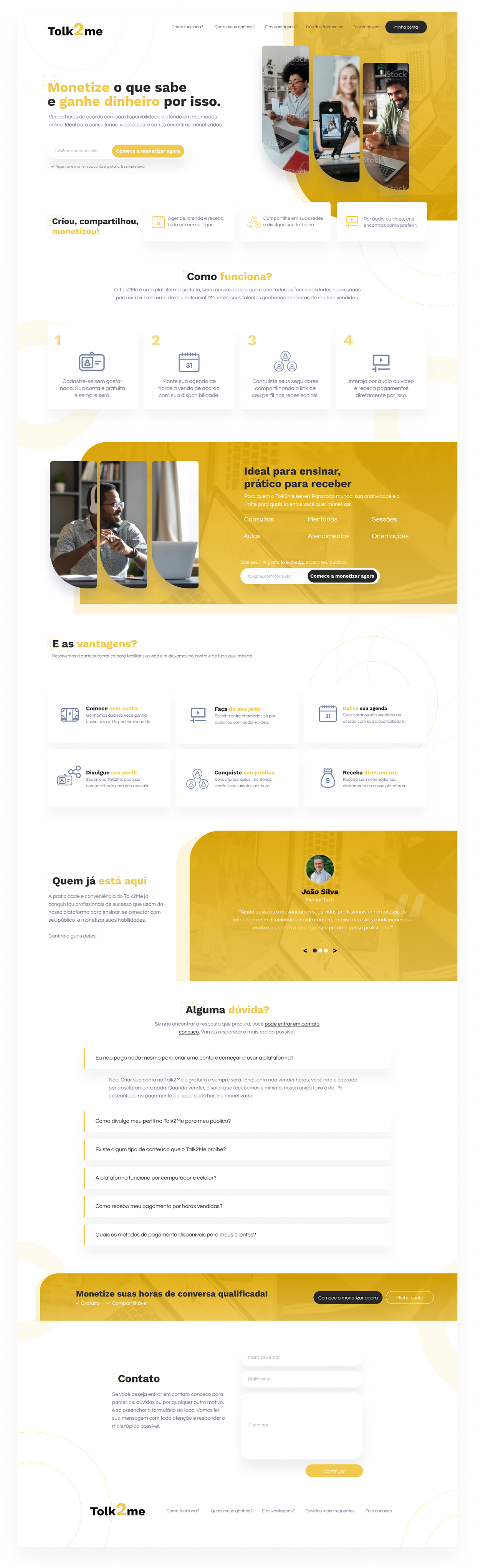 Example of Landing Page UI UX Design