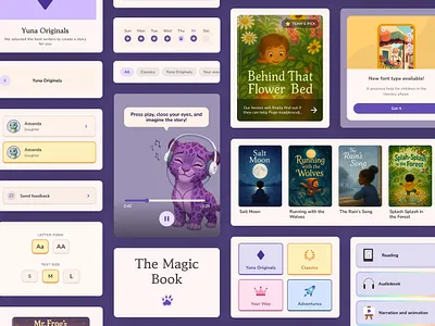 Component Library for kids storytelling AI mobile app ui ux