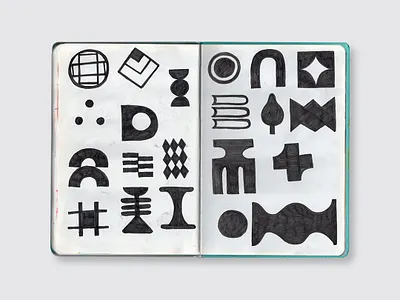 GSKB abstract art drawing graphic design illustration journal logo modern shapes symbols