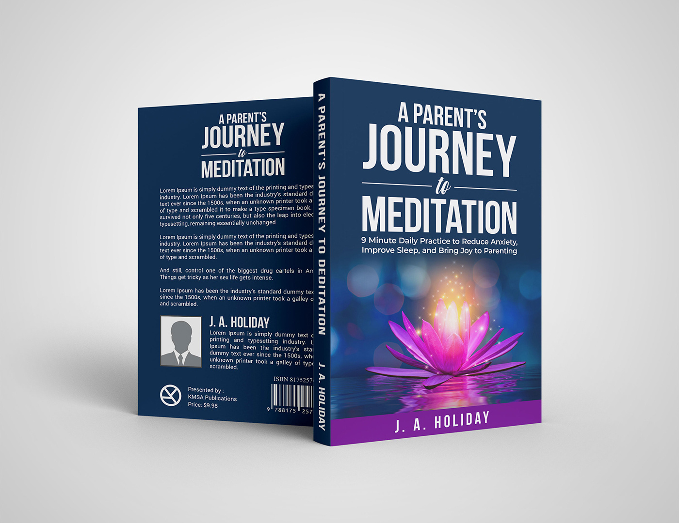 A Parent’s Journey to Meditation — Book Cover Design amazon book cover book cover book cover design book cover designer brand identity branding design ebook ebook cover full book cover graphic design kdp cover kindle book cover parenting book cover