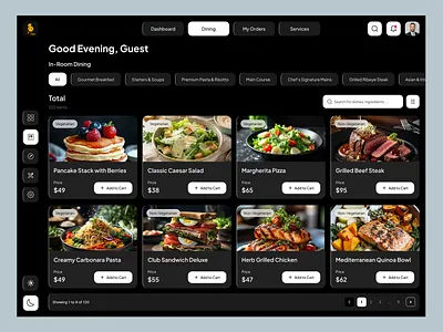 Food Ordering & Dining Management Dashboard Design. admin dashboard dining dashboard food app food delivery app hotel dashboard menu management restaurant app restaurant dashboard restaurant management ui ui design ux web app design