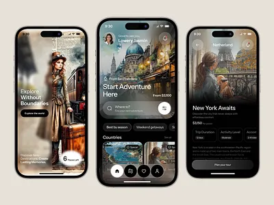 Tour & Destination Mobile App Design app design application design booking app interactive design map ui mobile mobile app mobile app design mobile ui modern app ui planner app popular tour booking travel app ui design ui ux