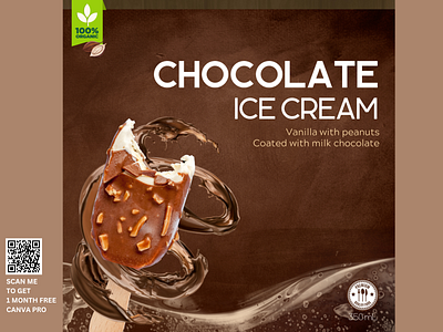 Ice cream template advertisement branding canva design graphic design media social poster product promote template