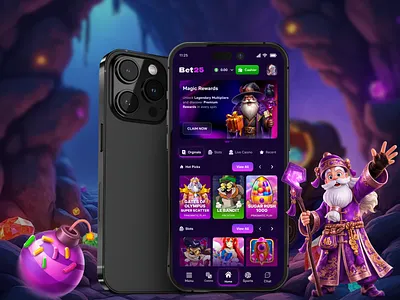 Bet25 Mobile UI — Where Magic Happens app design betting app casino casino app casino dashboard casino interface casino ui casino website gambling gambling website game dashboard game interface gaming platform igaming interface design mobile app online casino slot game spin wheel ui ux