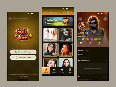 Voice Chat Room Mobile App app chat app chat list chat room dating app design live room app liveapp messaging app mobile product design social app social network voice chat voice room
