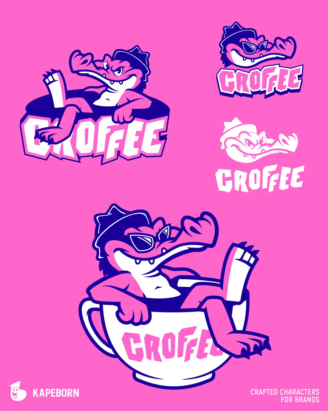 Mascot for Croffee branding character character design design draw graphic design illustration logo logo design mascot mascot design vector