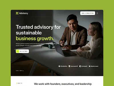 Advisory — Financial Consultancy Brand & Website Design agency business clean ui consulting corporate identity finance website fintech framer interaction design landing page layout minimalist responsive design typography ui design user interface ux design web design website design whiteframe creative