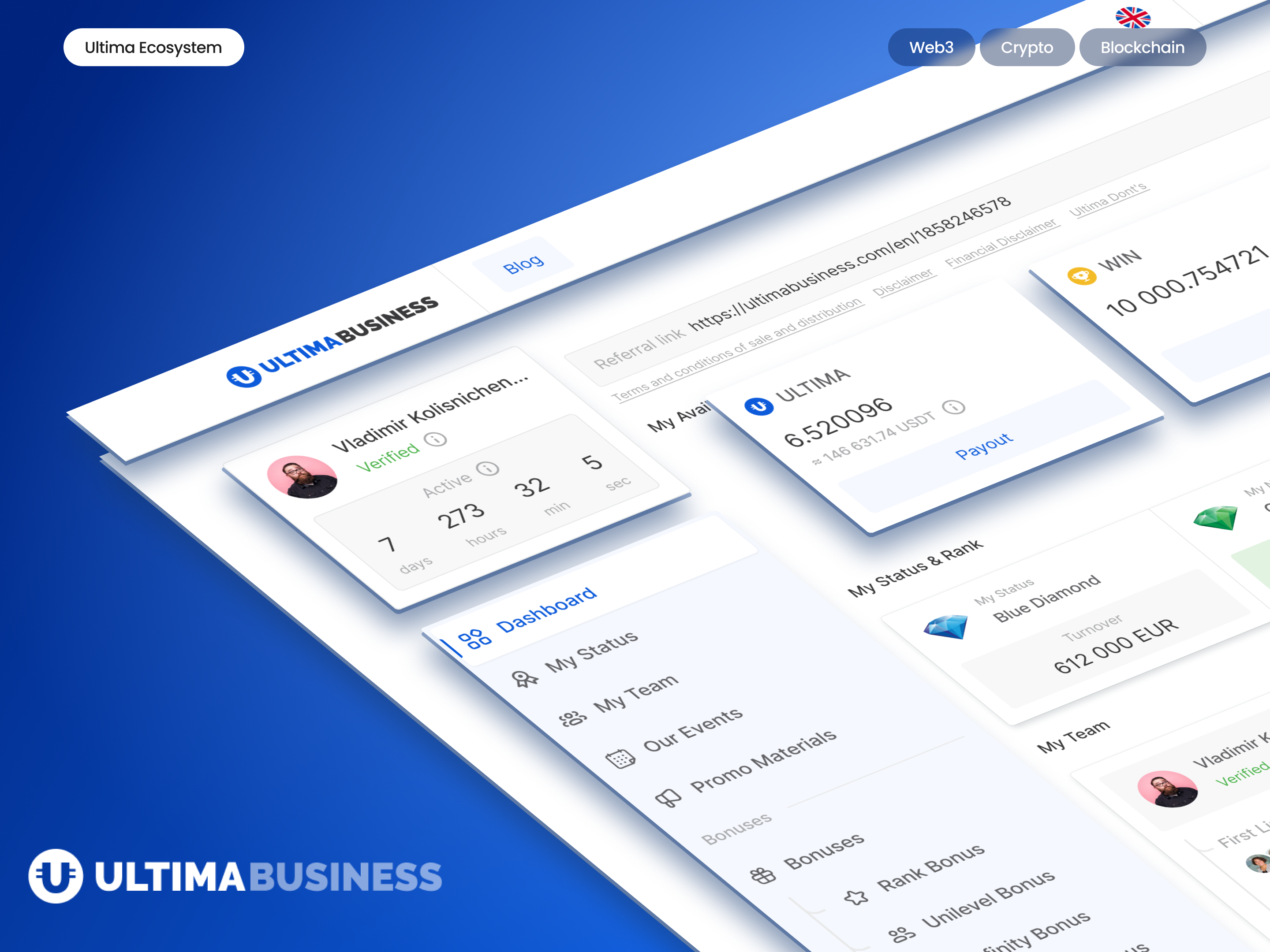 Ultima Business | Web3 Platform, Crypto Dashboard
