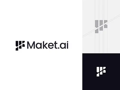 Maket.ai logo design brand identity branding business logo logo logotype m logo marketing logo modern logo symbol