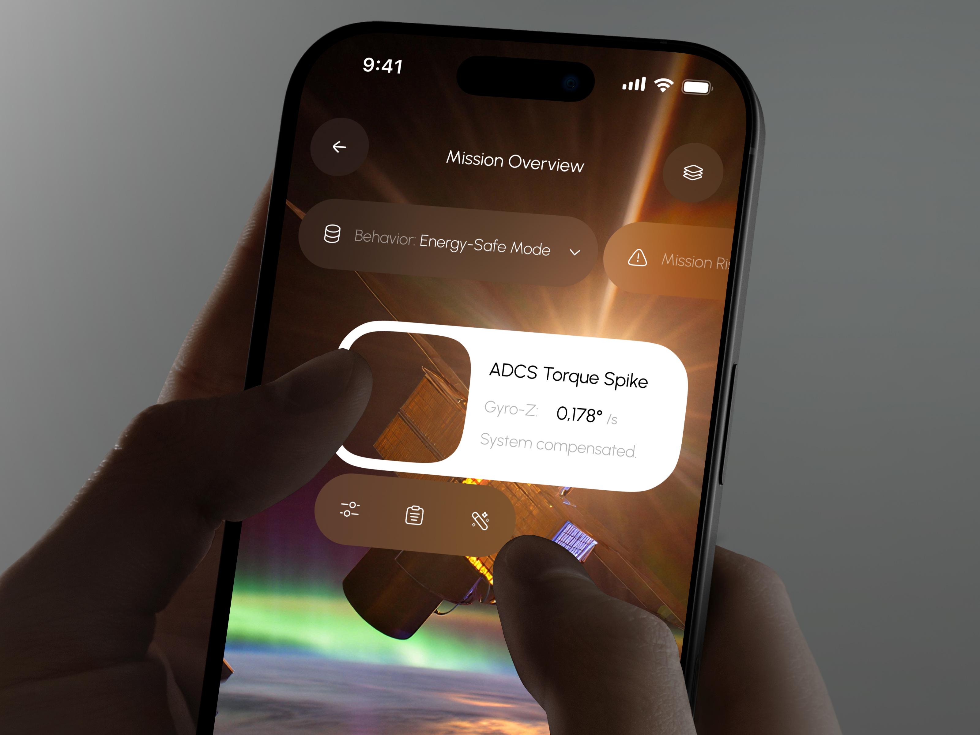 SpaceX App – Space Mission Control Dashboard admin ai analytics app app design b2b crm dashboard design interface mission mobile mobile design product saas satellite software space ui ux
