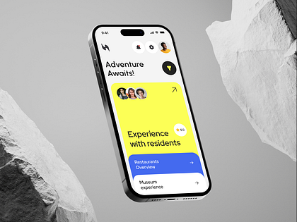 Exploro Mobile App – Social Trip Hotel Booking UI