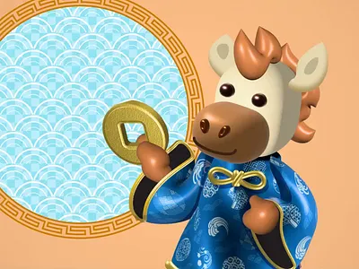 Year of the Horse 3d animation graphic design motion graphics