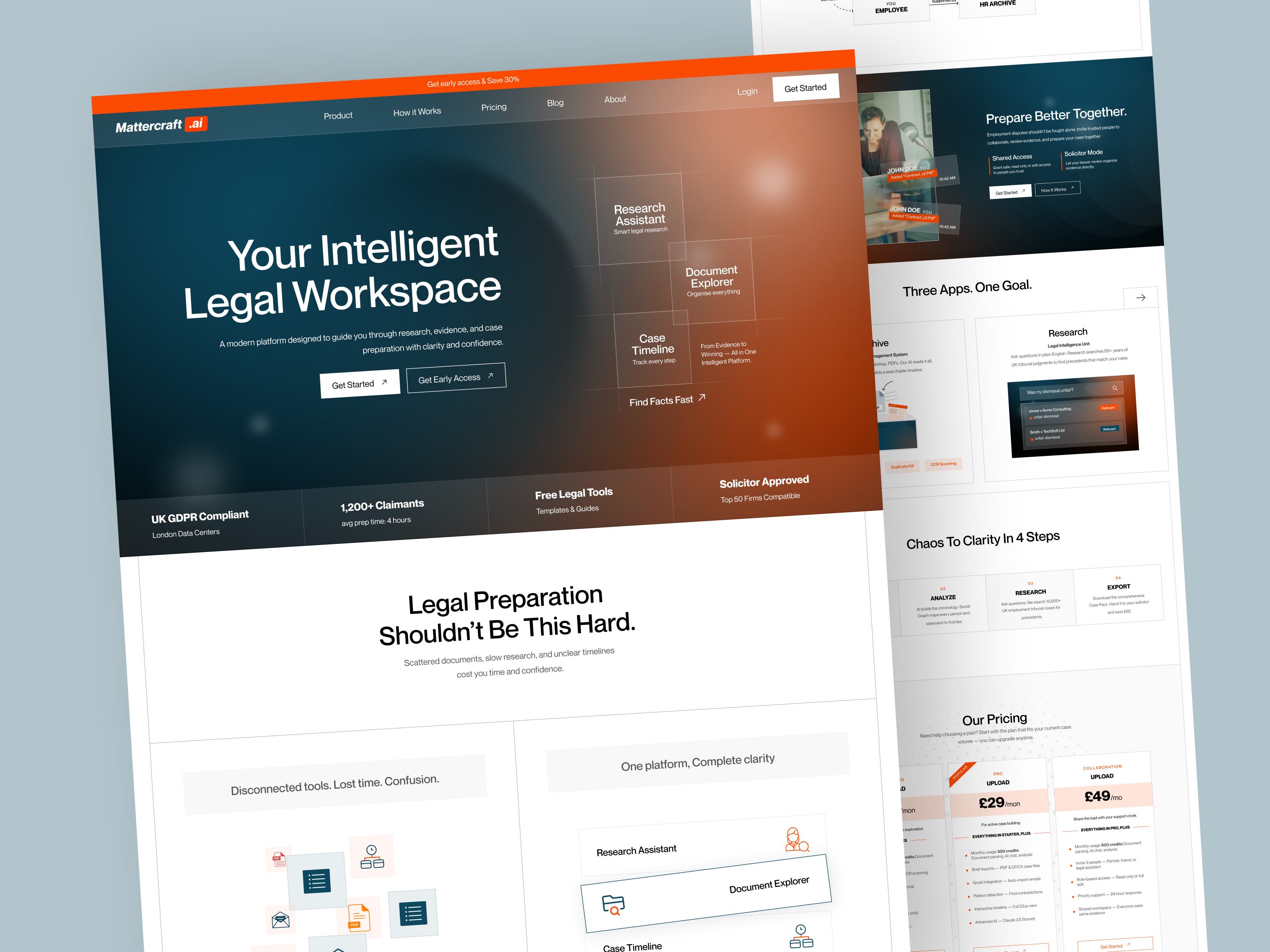 Example of Modern Landing Page UI UX Design