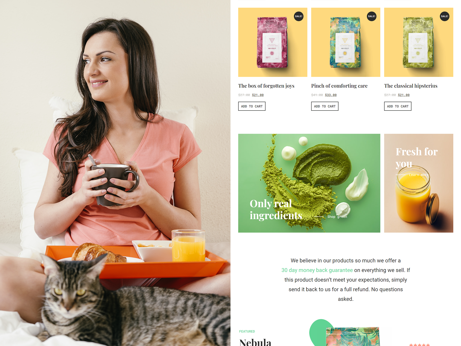 Supplements & Organic Superfoods eCommerce Website Template