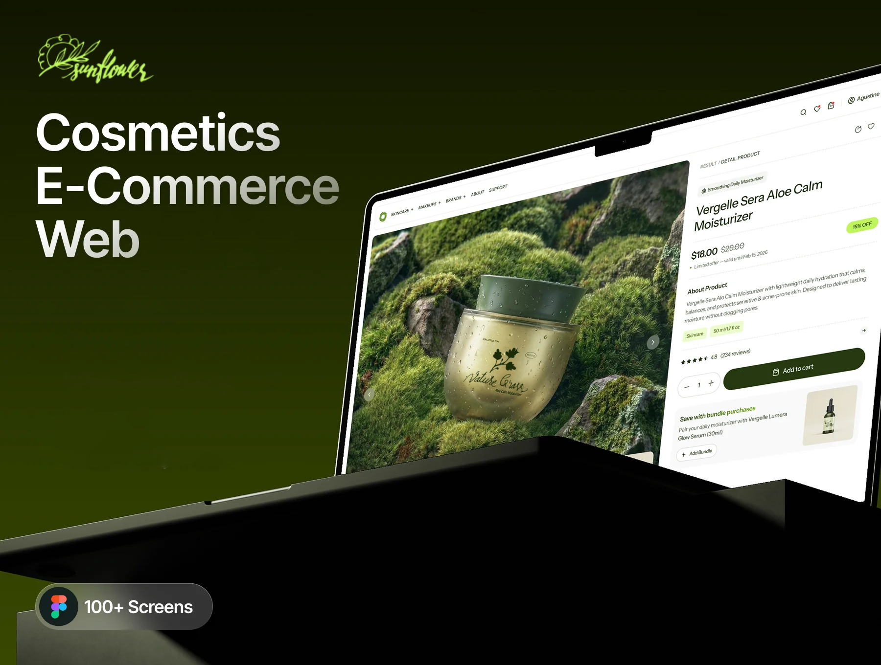Sunflowers - Cosmetics E-Commerce app design ui ux web website