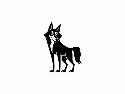 Playful Wolf Logo animal branding design dog forest fun identity illustration logo mark mascot playful symbol vector wild wolf zoo