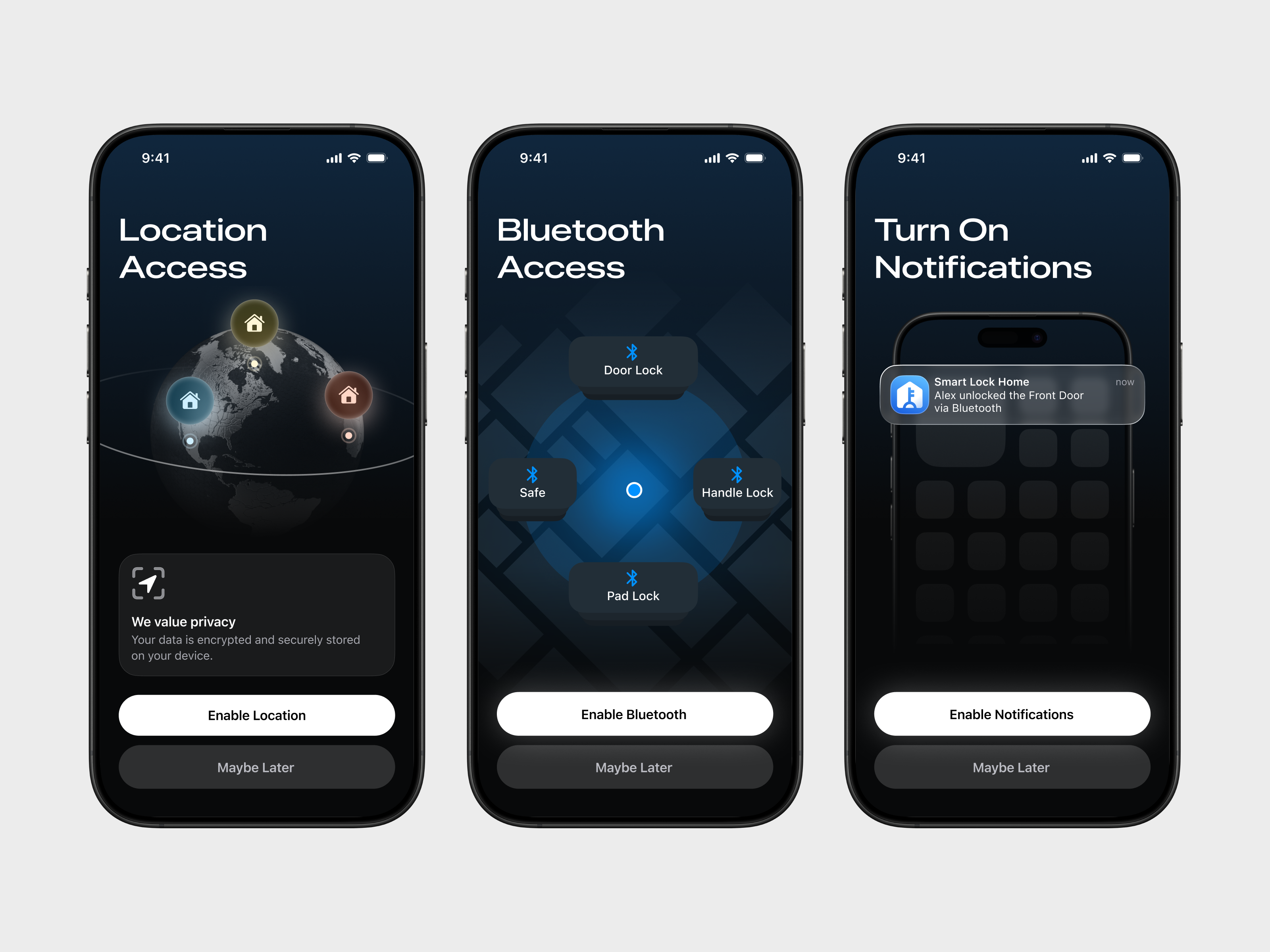 Example of Mobile App Dark Theme UI Design
