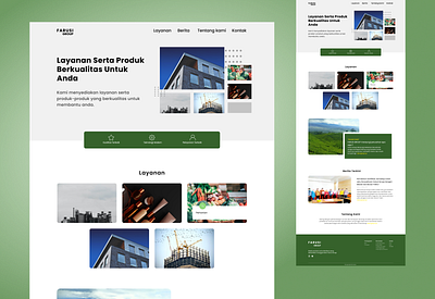 Farusi Group Homepage design green homepage landingpage ui userexperince ux webdesign