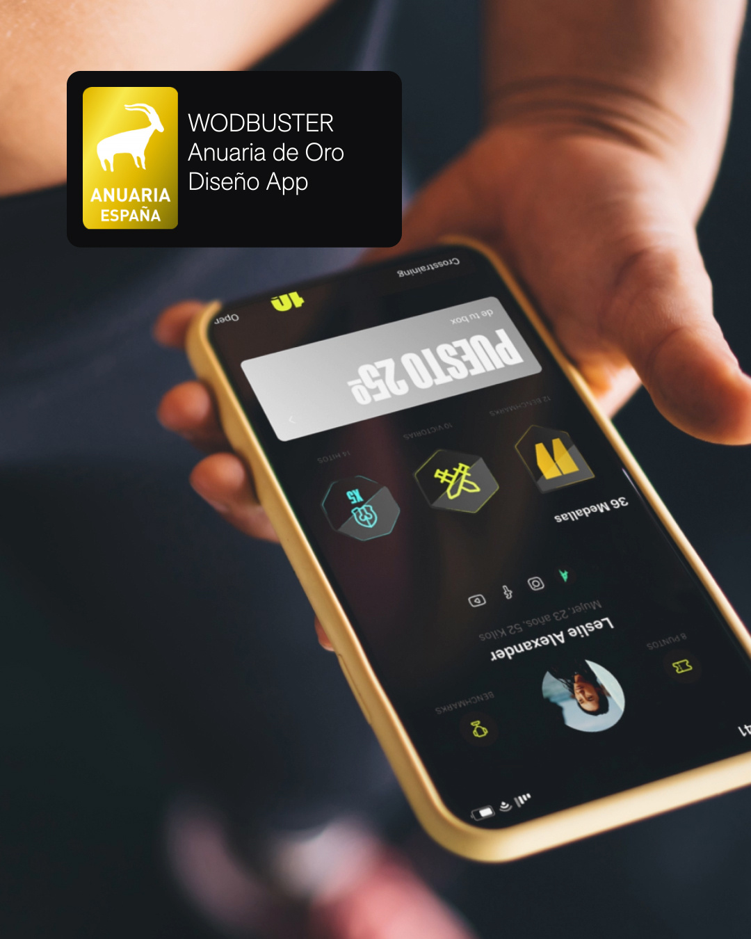 Gold Award: Best Mobile App Design app appdesign award branding crossfit graphicdesign identity logo mobile sport ui ux web