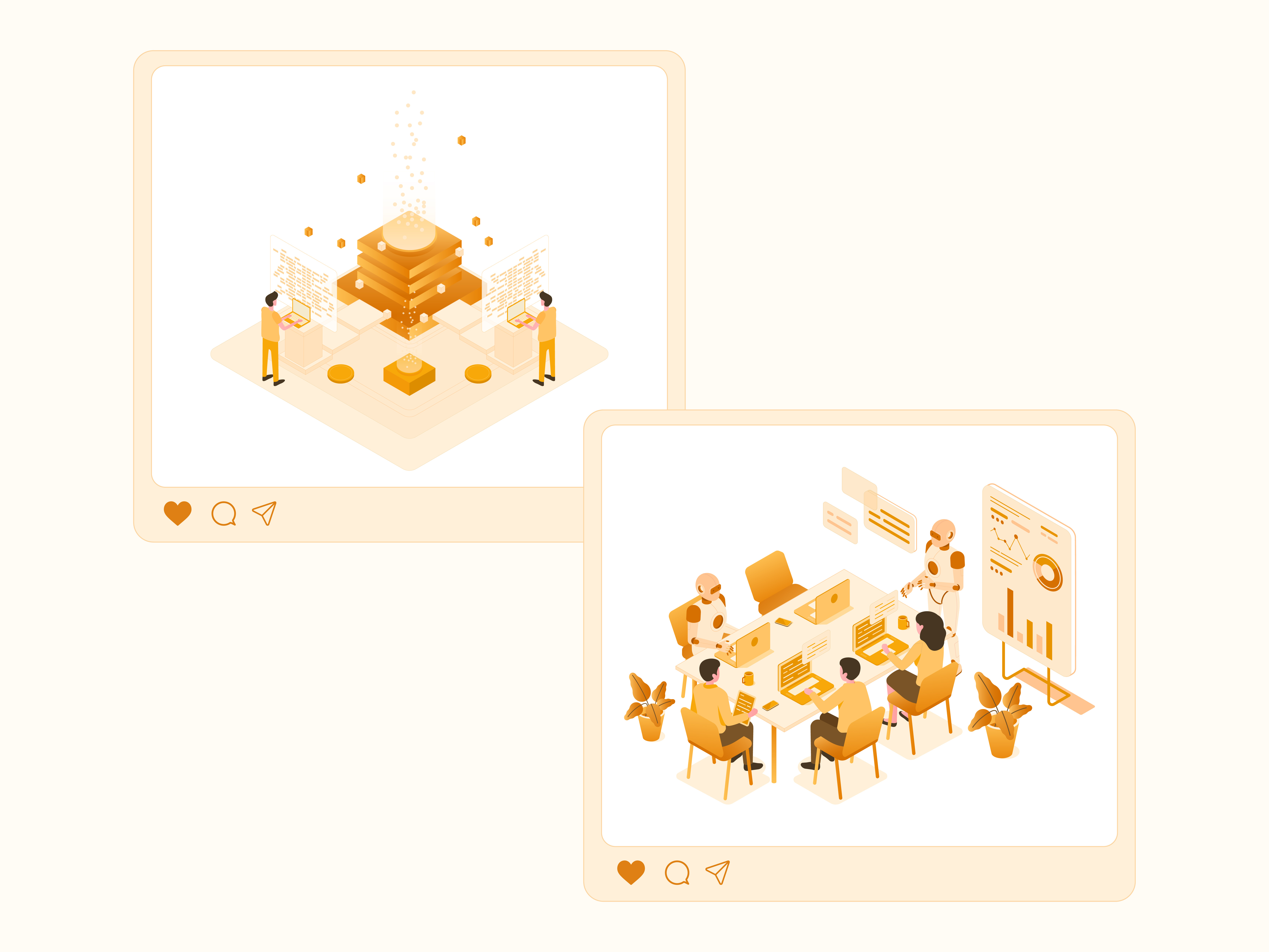 Isometric Flat Illustration's artificial intelligence digital art flat illustration isometric isometric illustration vector vector illustration