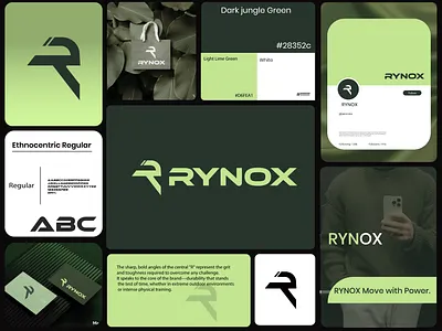 RYNOX branding fitnessbrand geometriclogo graphicdesign health icondesign identitydesign logodesign minimalistlogo moderndesign performance resilience sportstech typography visualidentity
