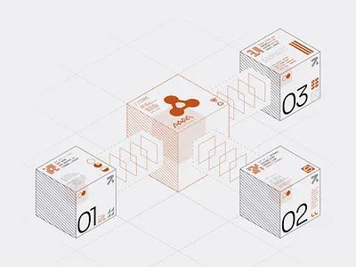 System Layers — Futuristic Tech Illustrations animation black concept cyberpunk data design diagram futuristic graphic design illustration isometric minimalist motion graphics orange technical drawing ui vector white