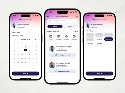 Karaz: Healthcare mobile app appointments page app app ui appointment booking booking desing desinger doctor booking figma freelancer healthcare healthcareapp healthcareui mobile app