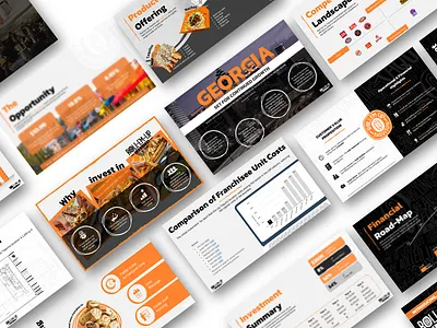 Food Chain - Investor Deck branding deck graphic design illustration infographic investor orange powerpoint powerpoint presentation presentation slide deck