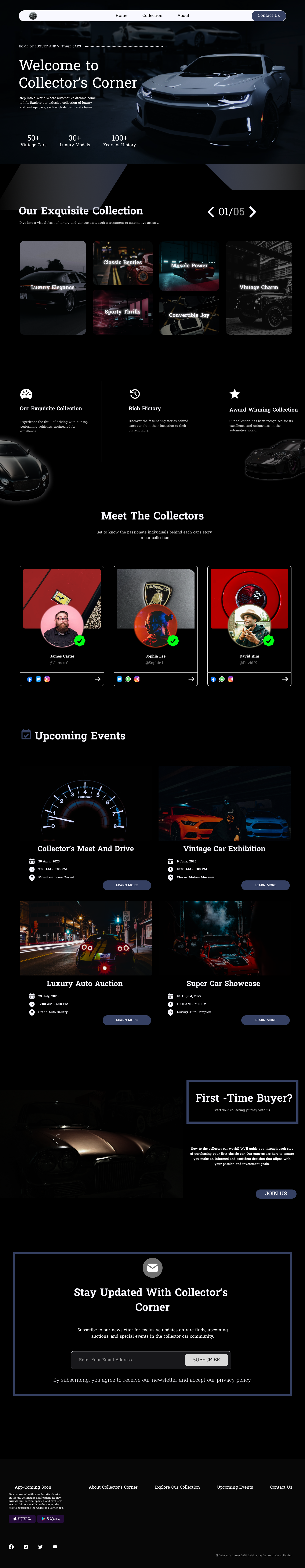 Luxury Cars - Collector's Corner UI/UX Design