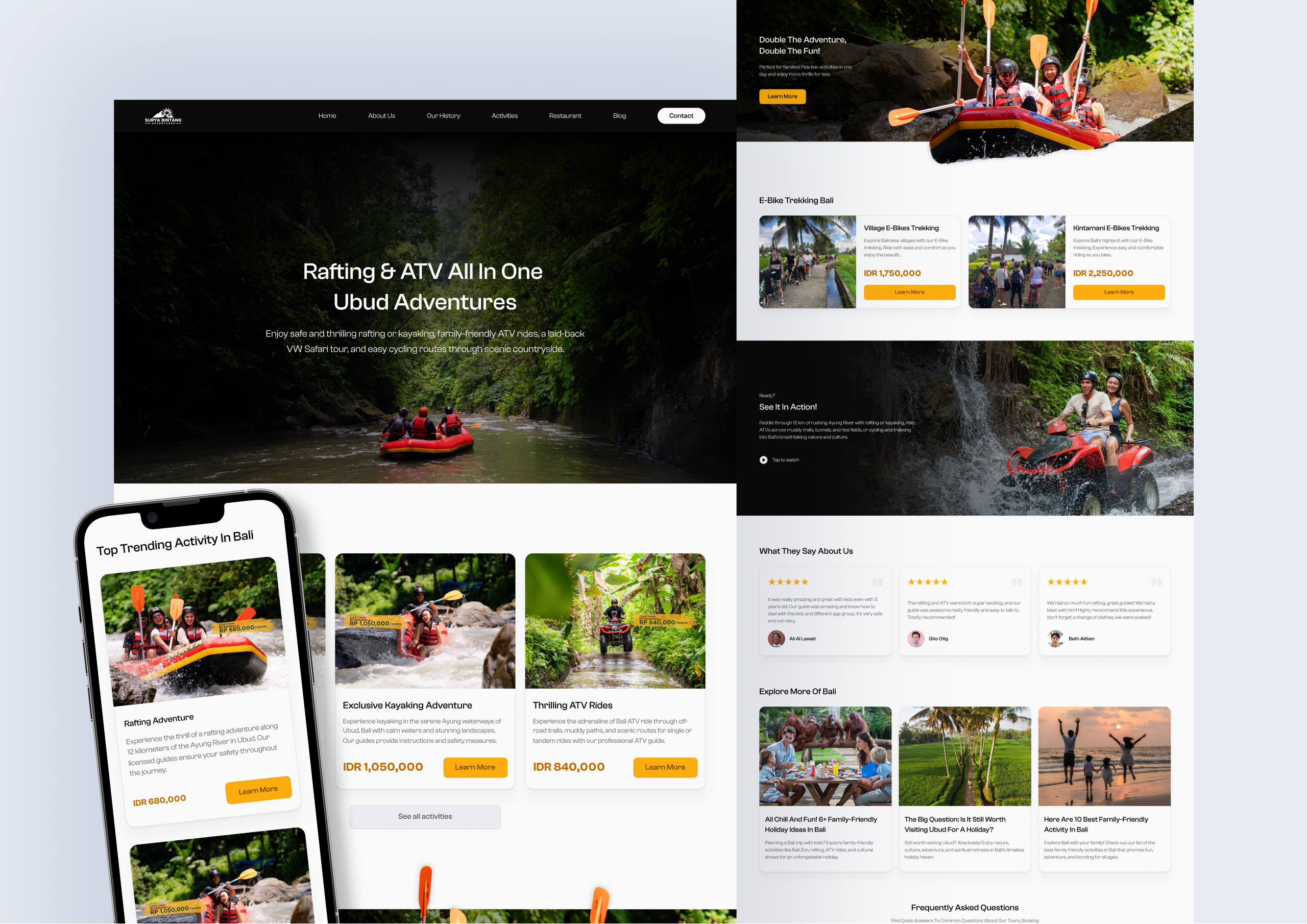 Example of Website Design & Development + Branding