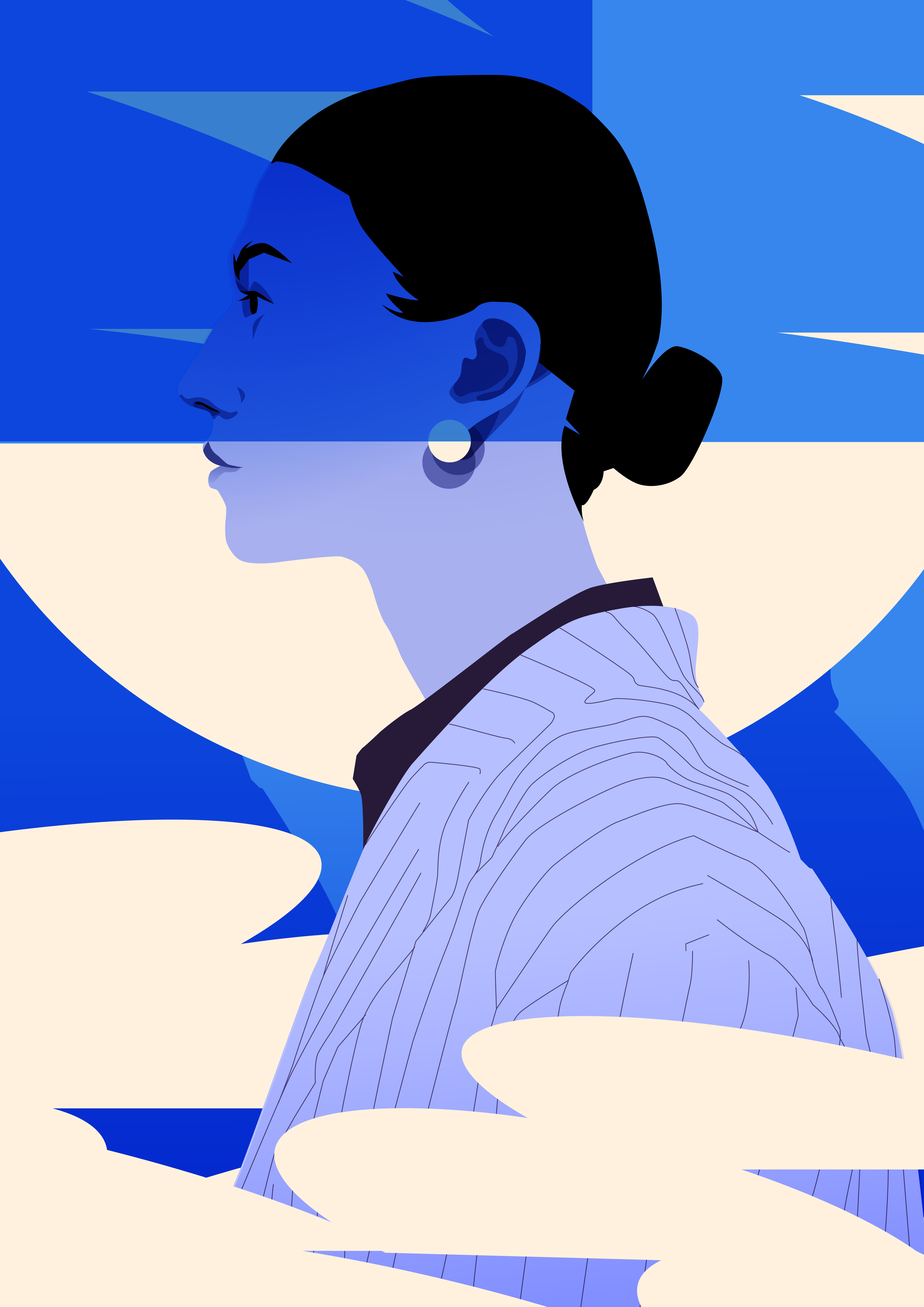 2617 abstract abstract illustration artwork commercial illustration composition cover design editorial editorial illustration illustration minimal vector vector illustration woman woman illustration woman portrait