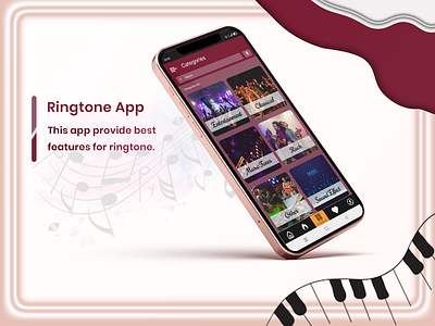 Mobile Ringtone design dribbble shots mockup ui