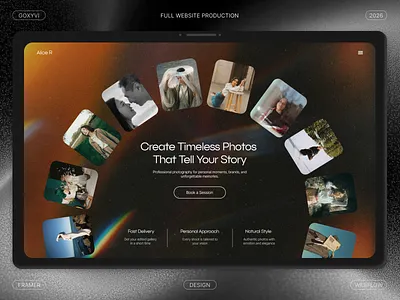 Website design for a photographer daily ui hero section landing page photo photographer retro ui web design website design