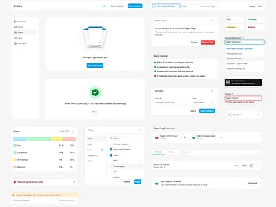 Component Library add user branding component delete modal emptystate figma filters fintech illustrations insurance labels modal search tabs tags
