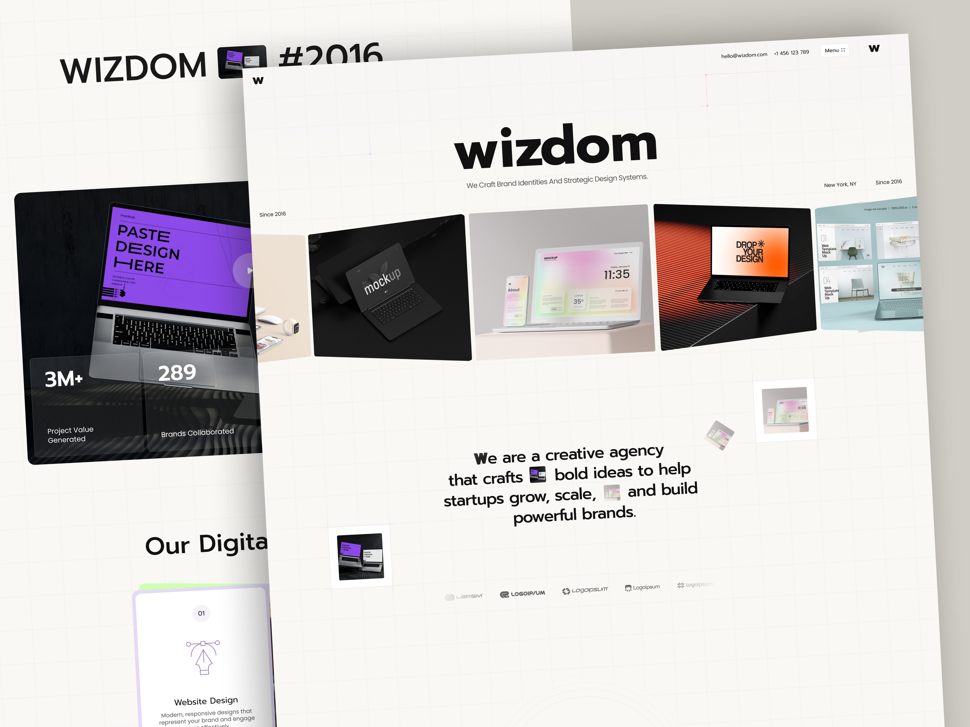 Wizdom – Modern Web Design & Creative Agency Template agency branding cretive graphic design product design templete ui uiux website