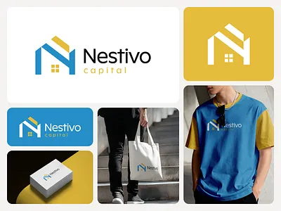 Nestivo Capital – Modern Real Estate & Investment Logo Design abstract logo brand identity branding business logo corporate logo creative logo dribbble geometric logo home logo house n logo investment logo logo logo design logo inspiration logo mark minimalist logo modern logo real estate logo ui