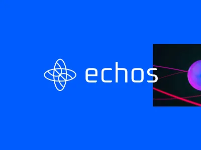Echos astronomy line art logo modern orbit planet simple solar system space