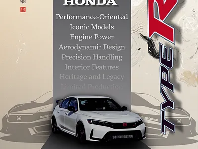 Honda Type R Poster Graphic design graphic design illustration photo