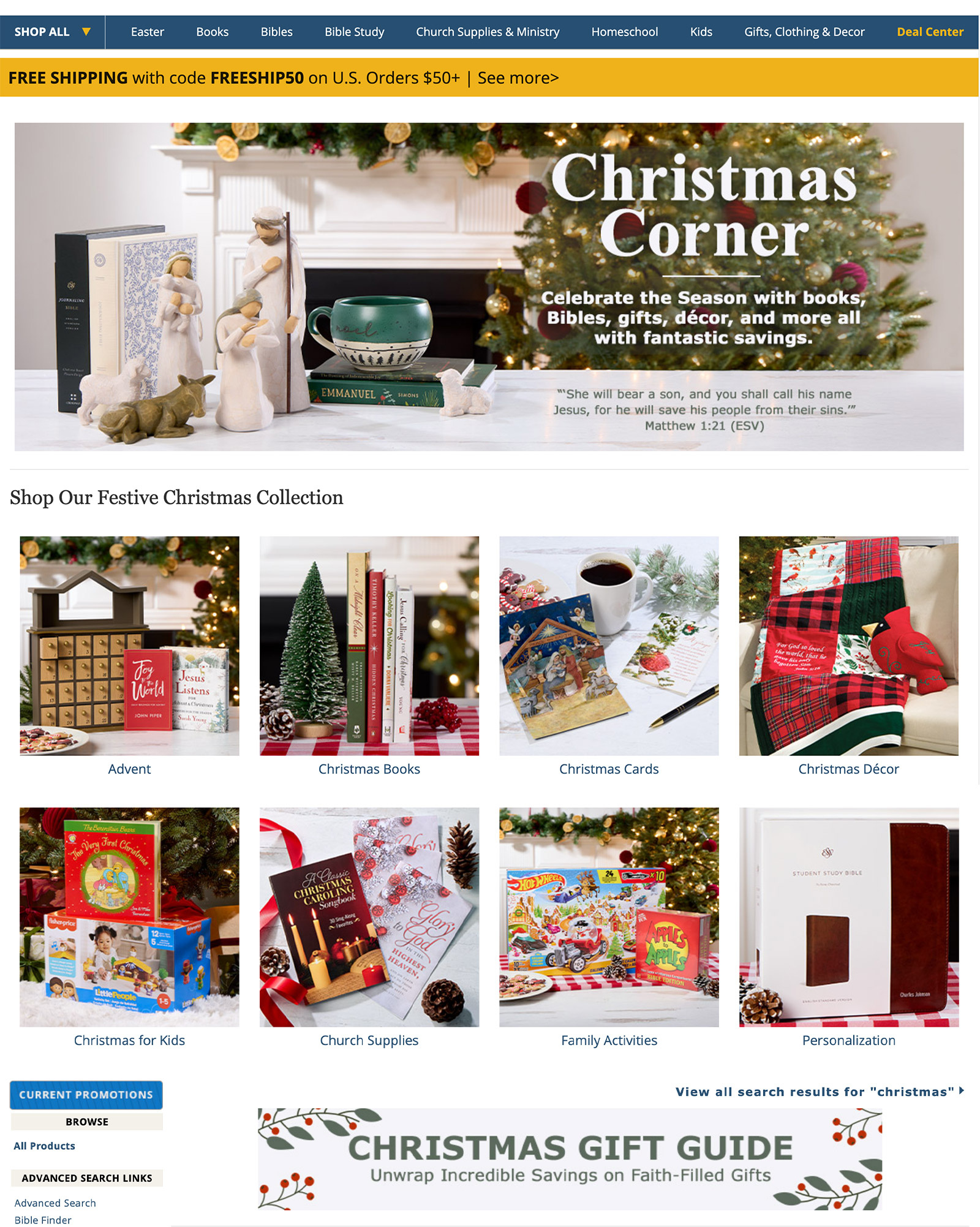 Christmas Store 2025 - Christianbook branding christmas christmas store creative direction design graphic design photography typography web graphics